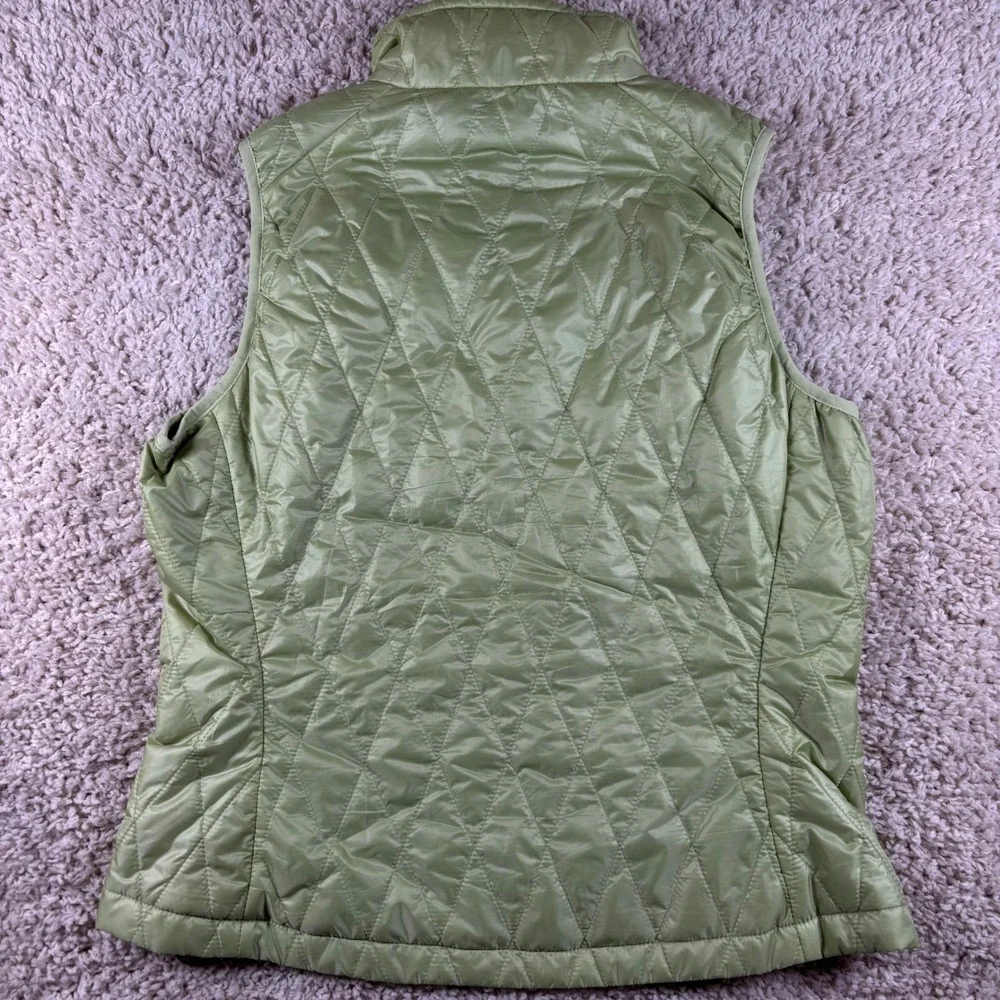 Patagonia Nano Puff Vest Womens Large Sage Green PrimaLoft Quilted Insulated L